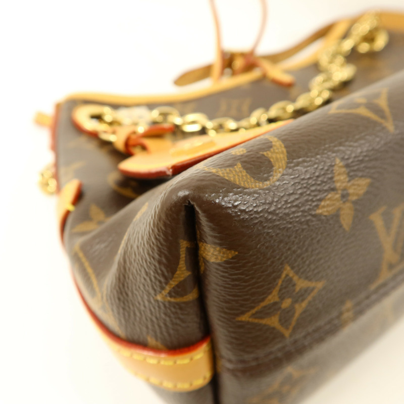 LOUIS VUITTON Monogram Carry All BB金扣鏈帶肩背袋-12