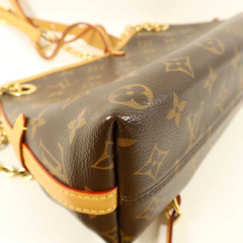 LOUIS VUITTON Monogram Carry All BB金扣鏈帶肩背袋-14