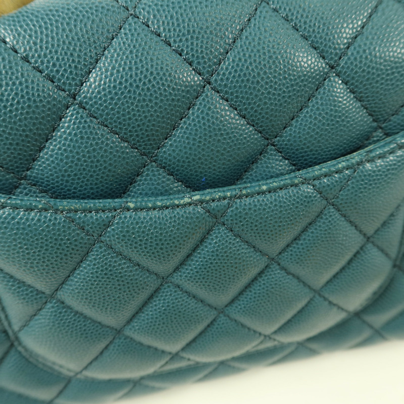 CHANEL 牛皮皮革Coco Handle Small金扣手挽肩背兩用袋-17