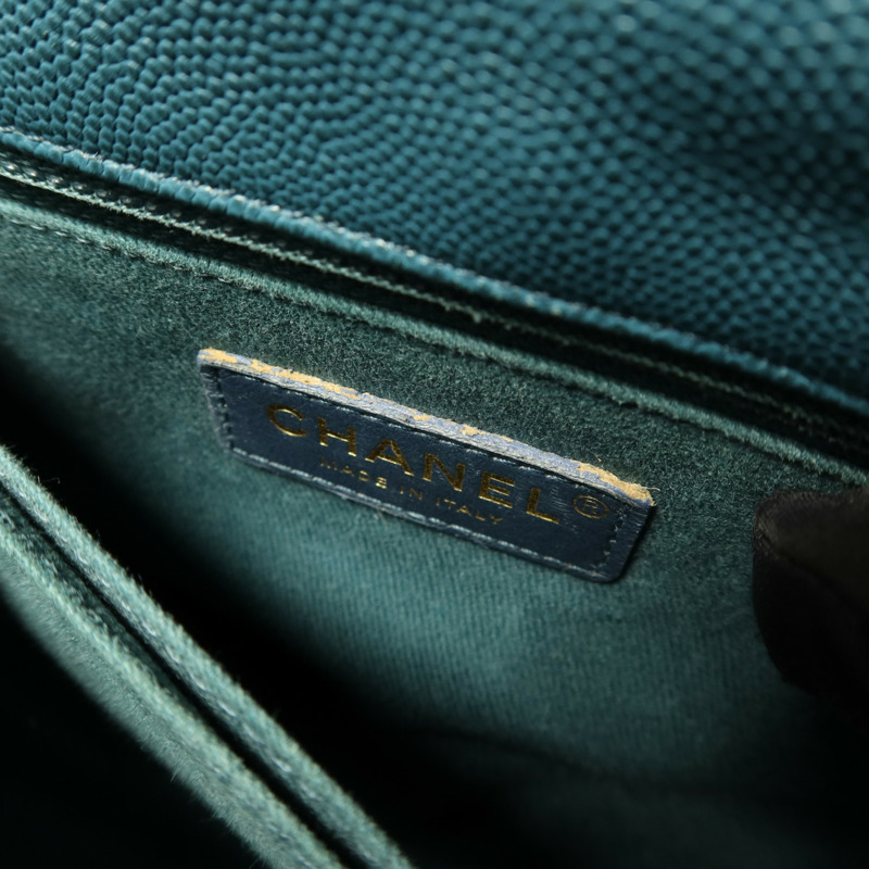 CHANEL 牛皮皮革Coco Handle Small金扣手挽肩背兩用袋-18