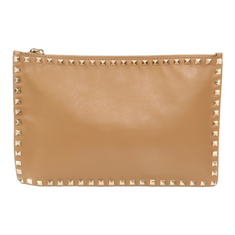 Valentino 牛皮皮革Clutch金扣手拿包-1