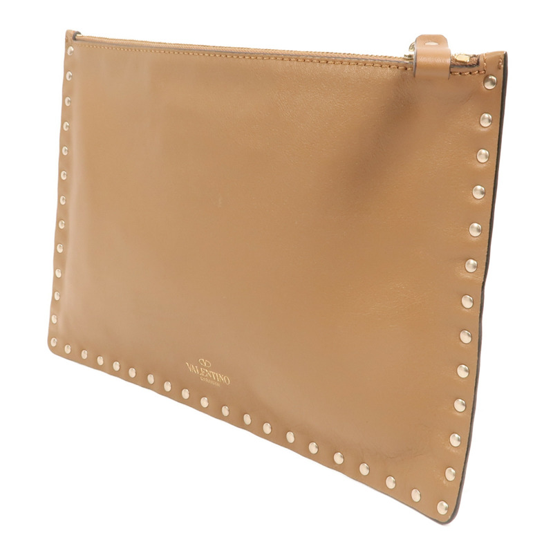 Valentino 牛皮皮革Clutch金扣手拿包-2