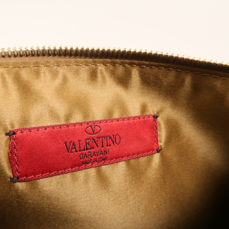 Valentino 牛皮皮革Clutch金扣手拿包-6