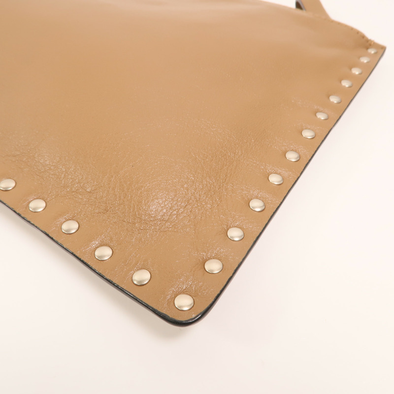 Valentino 牛皮皮革Clutch金扣手拿包-8