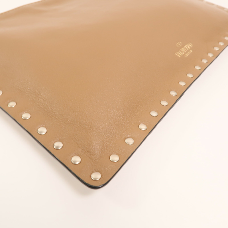 Valentino 牛皮皮革Clutch金扣手拿包-9