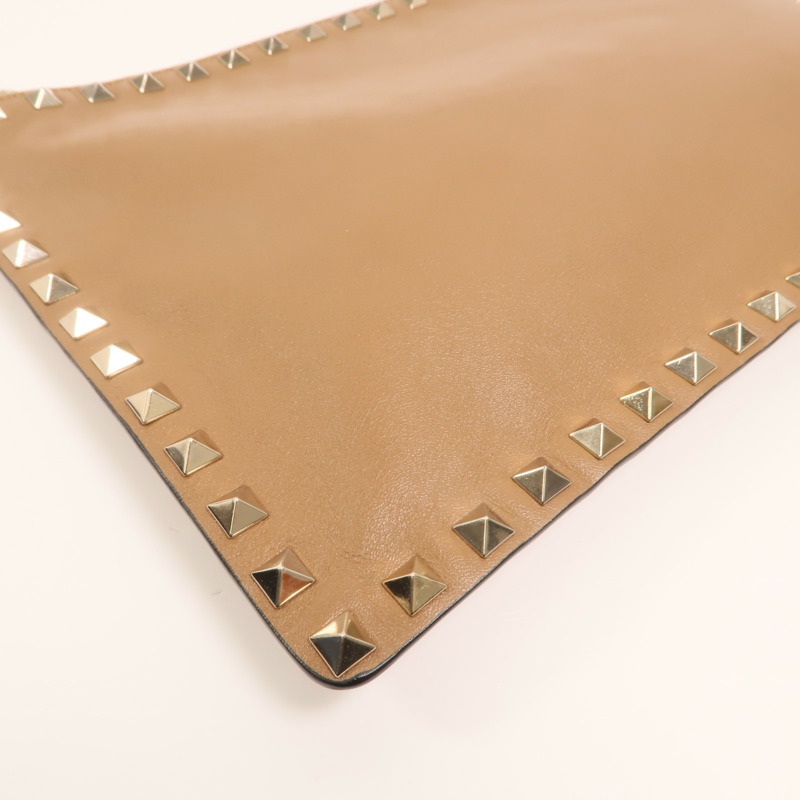 Valentino 牛皮皮革Clutch金扣手拿包-11