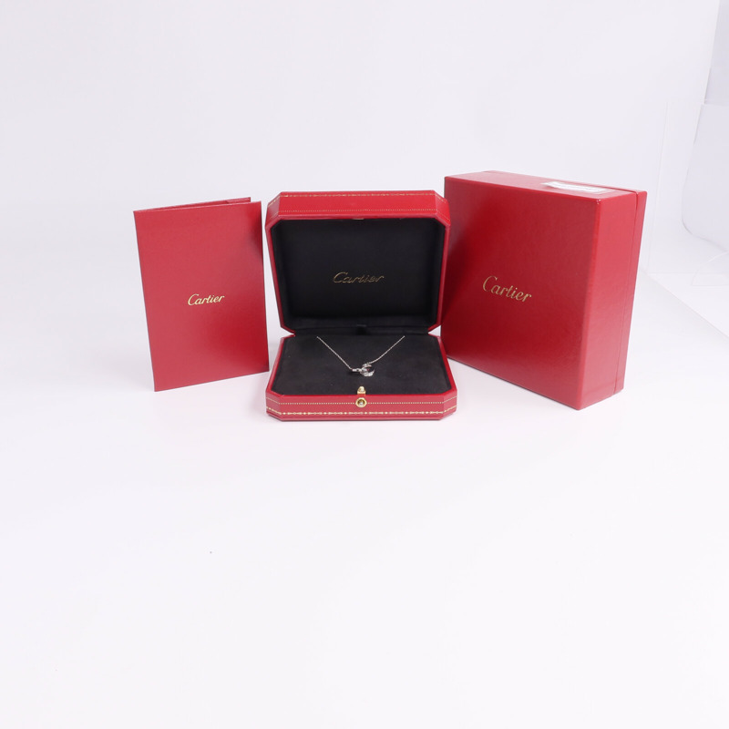 CARTIER 18K白金Love Pendant鑽石項鍊-7