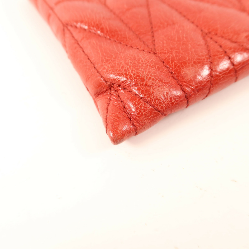 Miu Miu 牛皮皮革Pouch銀扣小袋-12