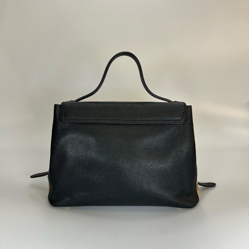 BURBERRY 黑拚編織兩用包-1