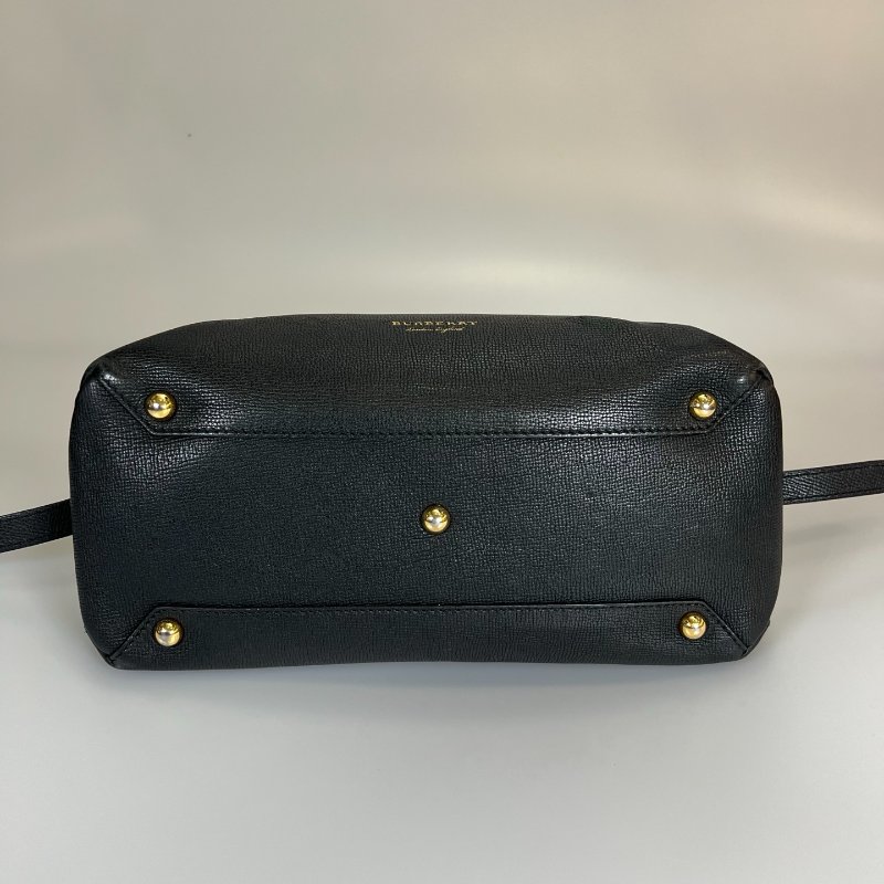 BURBERRY 黑拚編織兩用包-4