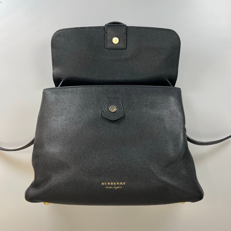 BURBERRY 黑拚編織兩用包-5