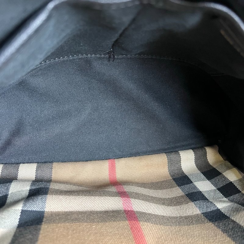 BURBERRY 黑拚編織兩用包-6