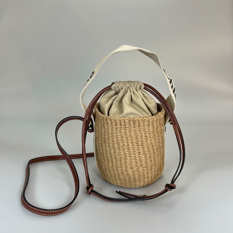 CHLOE WOODY草編包-0