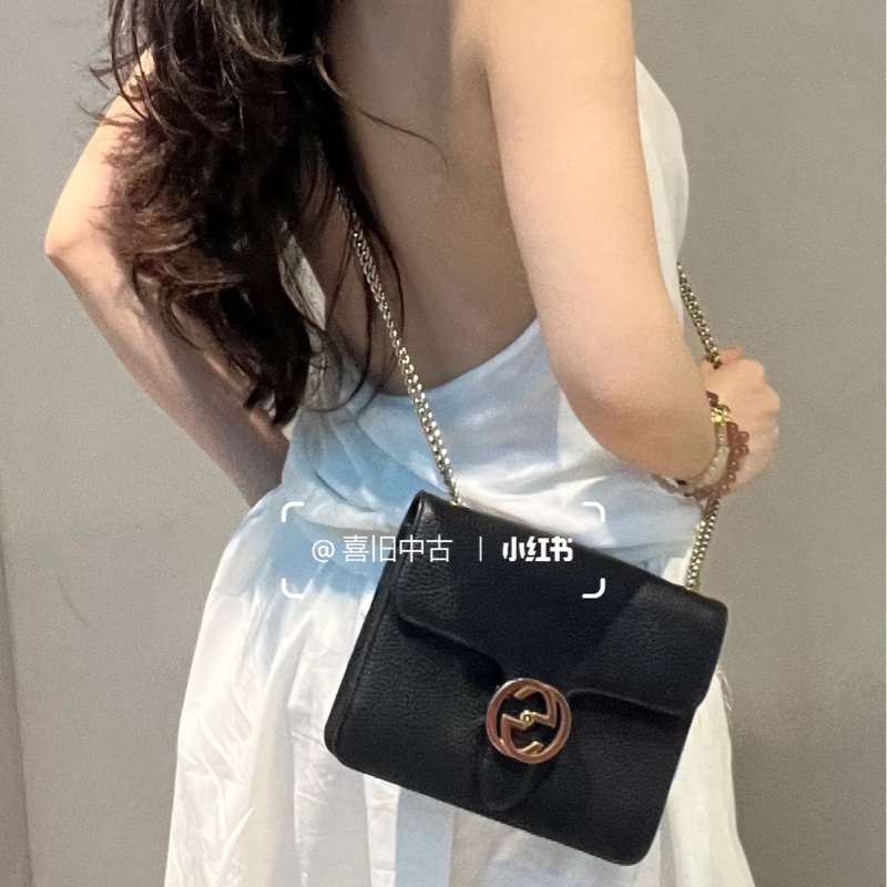 莉亞精品♡ Gucci 風琴鏈條包 二手美包-1