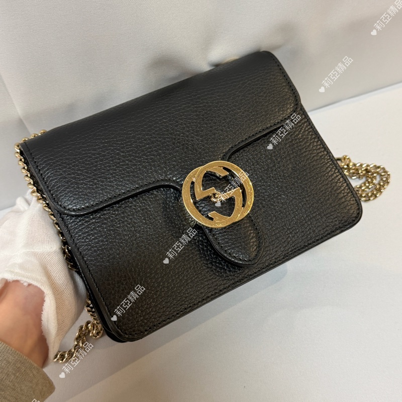 莉亞精品♡ Gucci 風琴鏈條包 二手美包-2