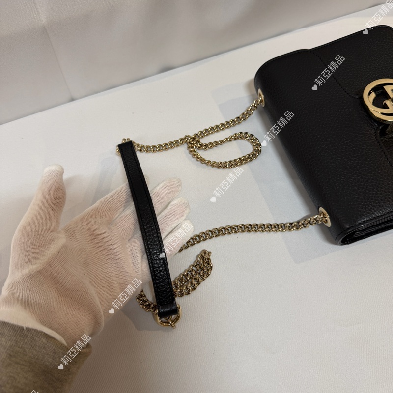 莉亞精品♡ Gucci 風琴鏈條包 二手美包-12