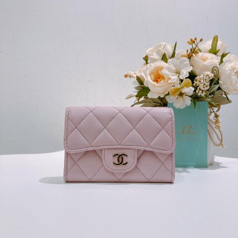 TW4774  Chanel 香奈兒 新款經典翻蓋拉鏈卡包 粉紅色Classic Flap Card Holder With Zipped AP4096 Pink x GHW