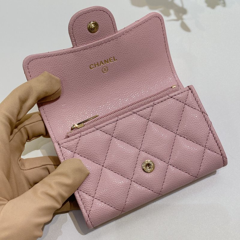 TW4774 Chanel 香奈兒 新款經典翻蓋拉鏈卡包 粉紅色Classic Flap Card Holder With Zipped AP4096 Pink x GHW-6