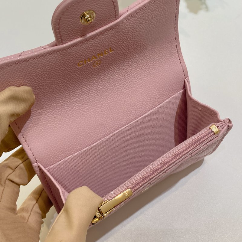 TW4774 Chanel 香奈兒 新款經典翻蓋拉鏈卡包 粉紅色Classic Flap Card Holder With Zipped AP4096 Pink x GHW-7