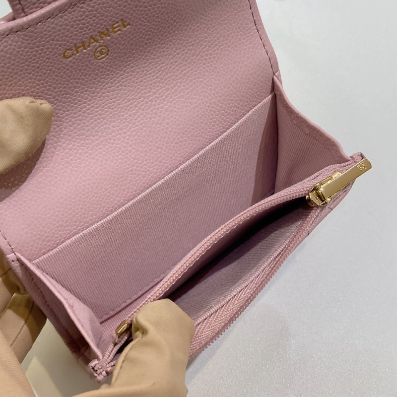 TW4774 Chanel 香奈兒 新款經典翻蓋拉鏈卡包 粉紅色Classic Flap Card Holder With Zipped AP4096 Pink x GHW-8