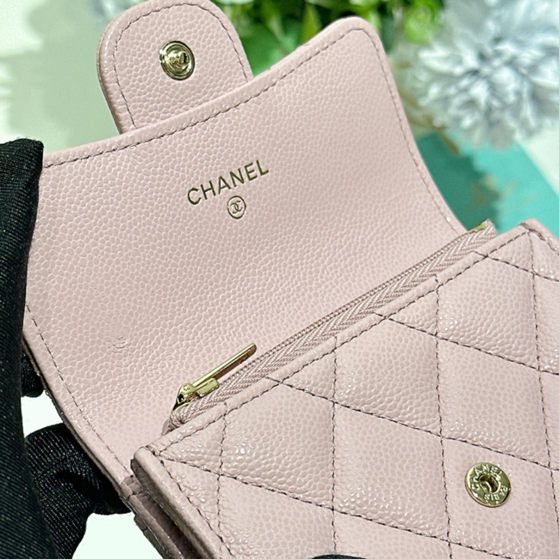 TW4774  Chanel 香奈兒 新款經典翻蓋拉鏈卡包 粉紅色Classic Flap Card Holder With Zipped AP4096 Pink x GHW-19