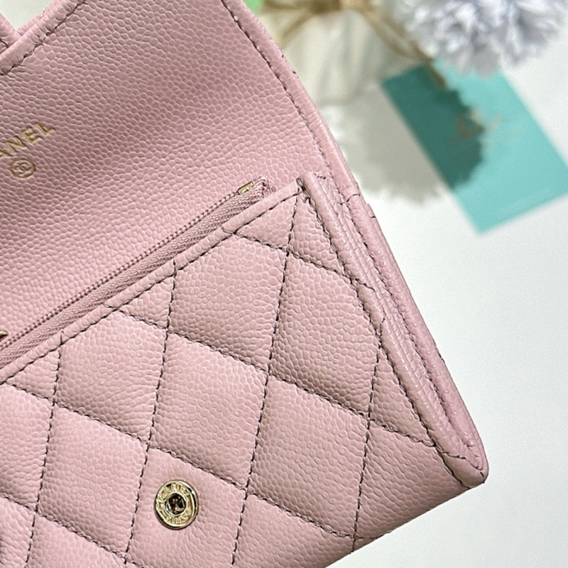 TW4774  Chanel 香奈兒 新款經典翻蓋拉鏈卡包 粉紅色Classic Flap Card Holder With Zipped AP4096 Pink x GHW-21