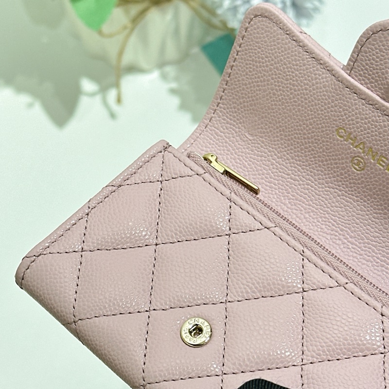 TW4774  Chanel 香奈兒 新款經典翻蓋拉鏈卡包 粉紅色Classic Flap Card Holder With Zipped AP4096 Pink x GHW-22
