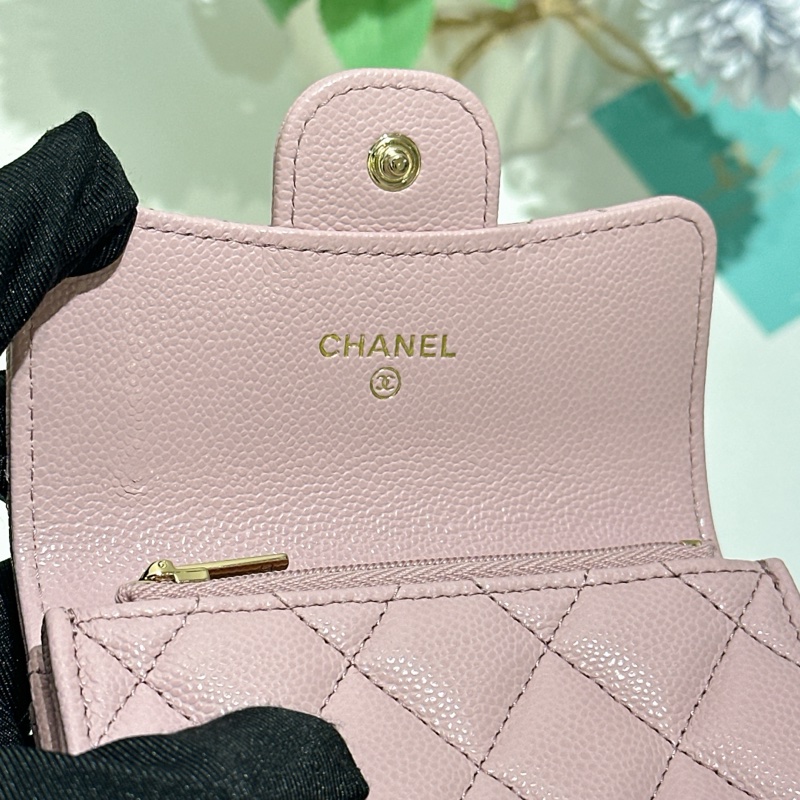 TW4774  Chanel 香奈兒 新款經典翻蓋拉鏈卡包 粉紅色Classic Flap Card Holder With Zipped AP4096 Pink x GHW-23