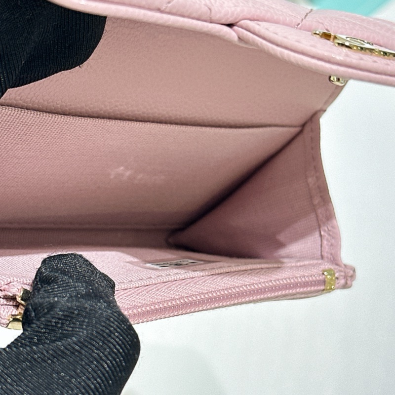 TW4774  Chanel 香奈兒 新款經典翻蓋拉鏈卡包 粉紅色Classic Flap Card Holder With Zipped AP4096 Pink x GHW-25