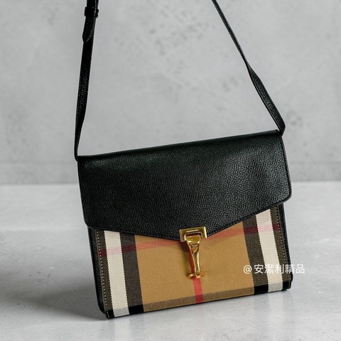 莉亞精品♡ Burberry 格紋信封包 二手美包