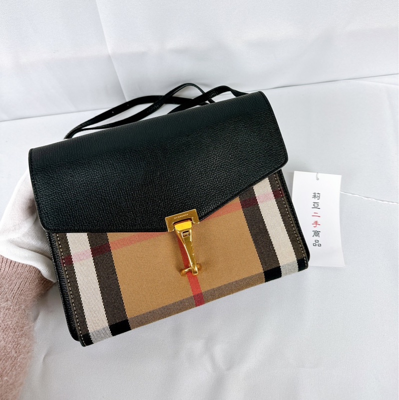 莉亞精品♡ Burberry 格紋信封包 二手美包-2