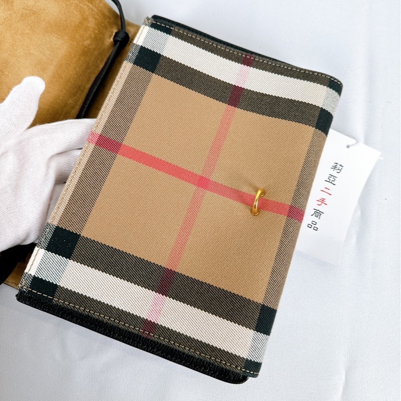莉亞精品♡ Burberry 格紋信封包 二手美包-12