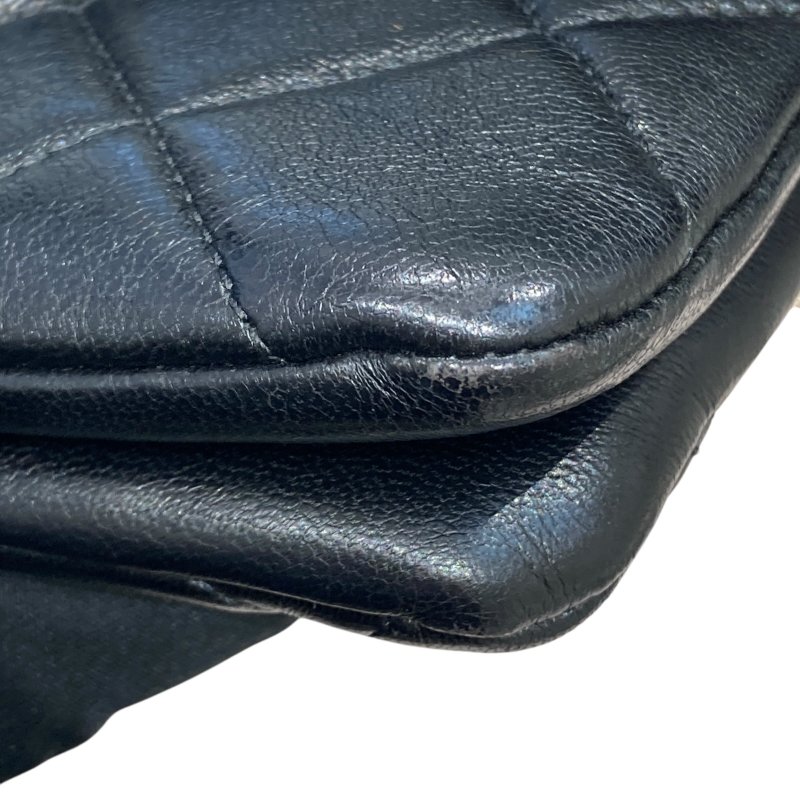 CHANEL 經典菱格紋鏈條肩背包 羊皮 黑色-8