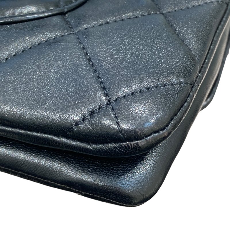 CHANEL 經典菱格紋鏈條肩背包 羊皮 黑色-10