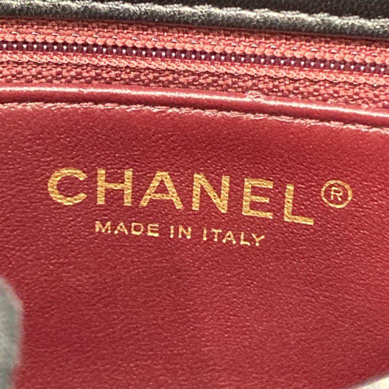 CHANEL 經典菱格紋鏈條肩背包 羊皮 黑色-15