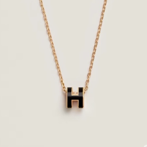 Hermes黑金mini popH項鍊