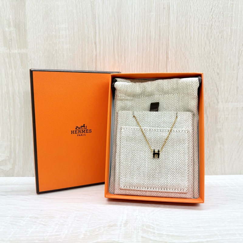 Hermes黑金mini popH項鍊-2