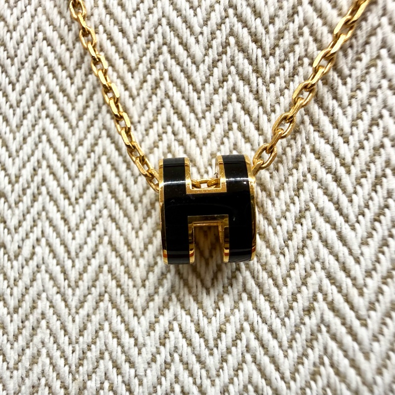 Hermes黑金mini popH項鍊-3