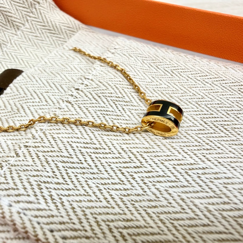 Hermes黑金mini popH項鍊-4