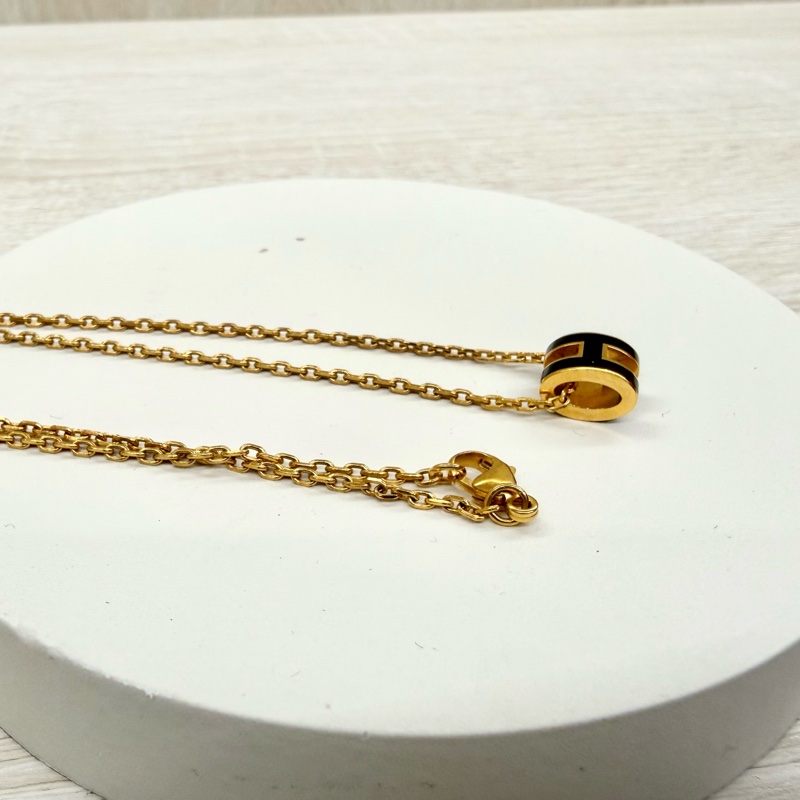 Hermes黑金mini popH項鍊-6