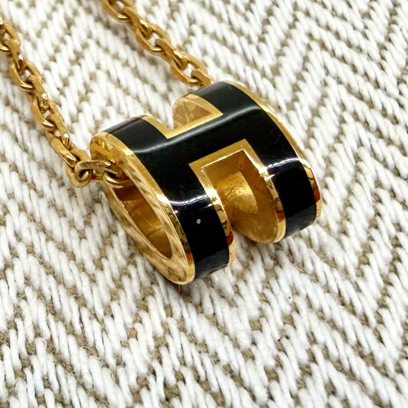 Hermes黑金mini popH項鍊-9