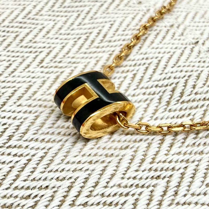 Hermes黑金mini popH項鍊-11