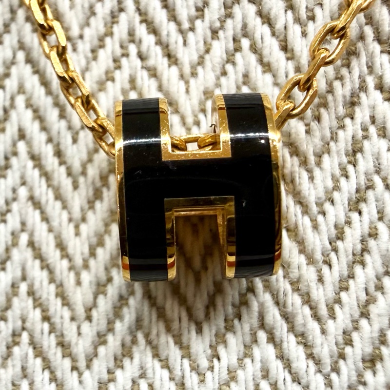 Hermes黑金mini popH項鍊-12
