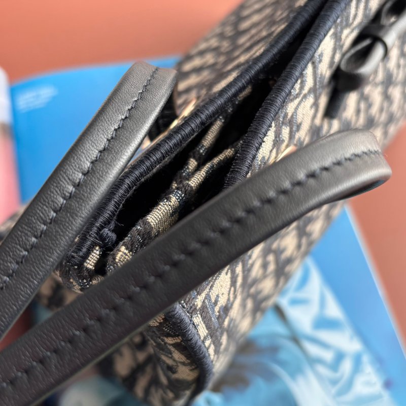 ::Christian Dior:: 藍色 Dior Oblique 緹花小型手提包 肩背包 托特包 TOTE BAG-9