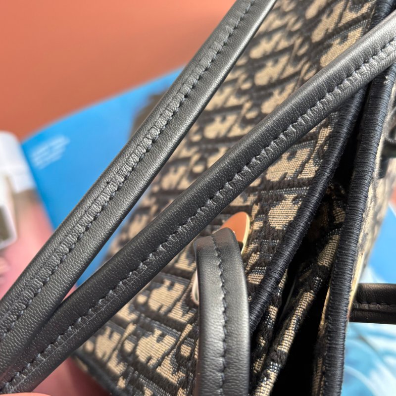 ::Christian Dior:: 藍色 Dior Oblique 緹花小型手提包 肩背包 托特包 TOTE BAG-10