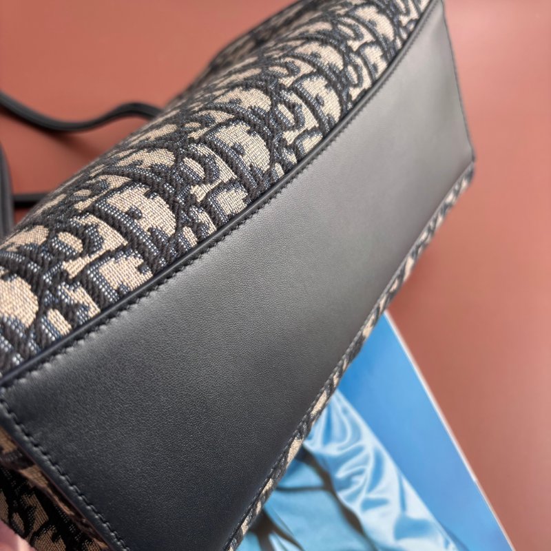 ::Christian Dior:: 藍色 Dior Oblique 緹花小型手提包 肩背包 托特包 TOTE BAG-15