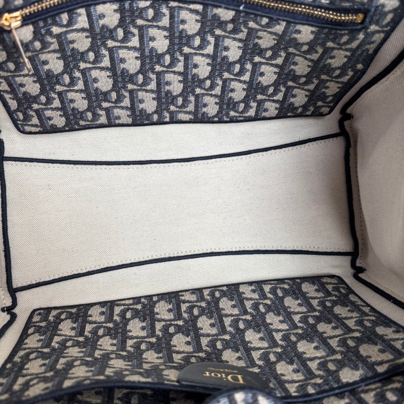 ::Christian Dior:: 藍色 Dior Oblique 緹花小型手提包 肩背包 托特包 TOTE BAG-16