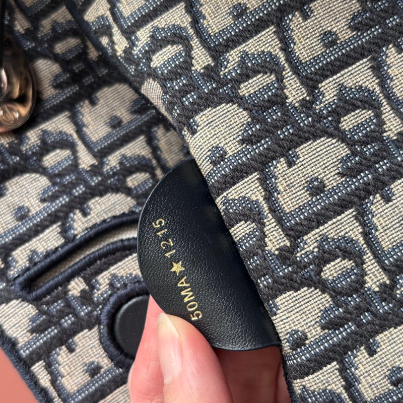 ::Christian Dior:: 藍色 Dior Oblique 緹花小型手提包 肩背包 托特包 TOTE BAG-18