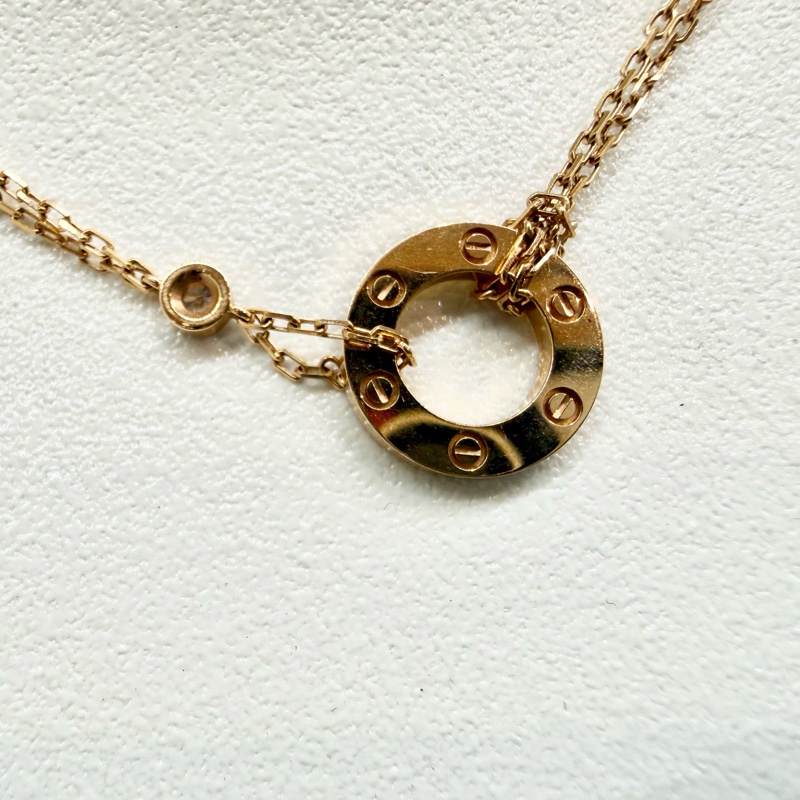 Cartier 玫瑰金LOVE吊墜，2顆鑽石0.03克拉 B7224509-12