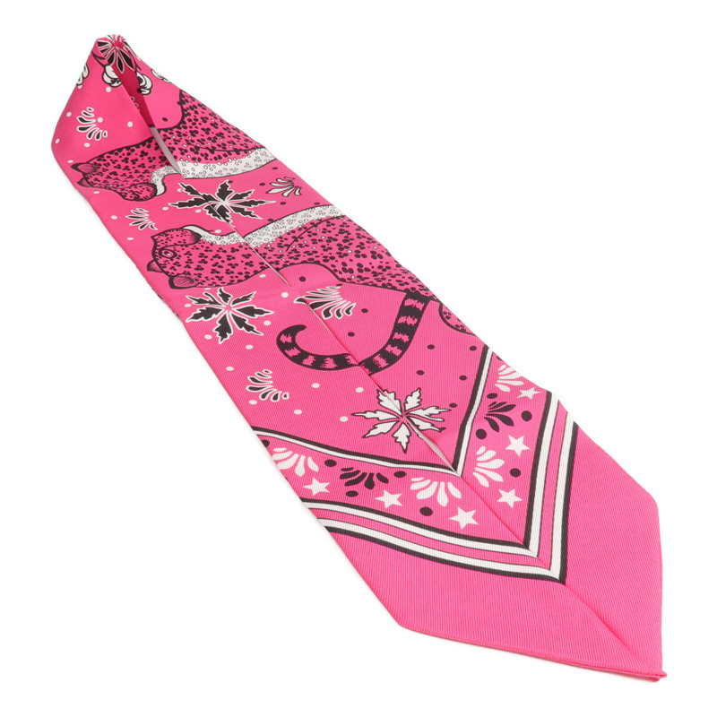 HERMES 絲質Twilly絲巾-3